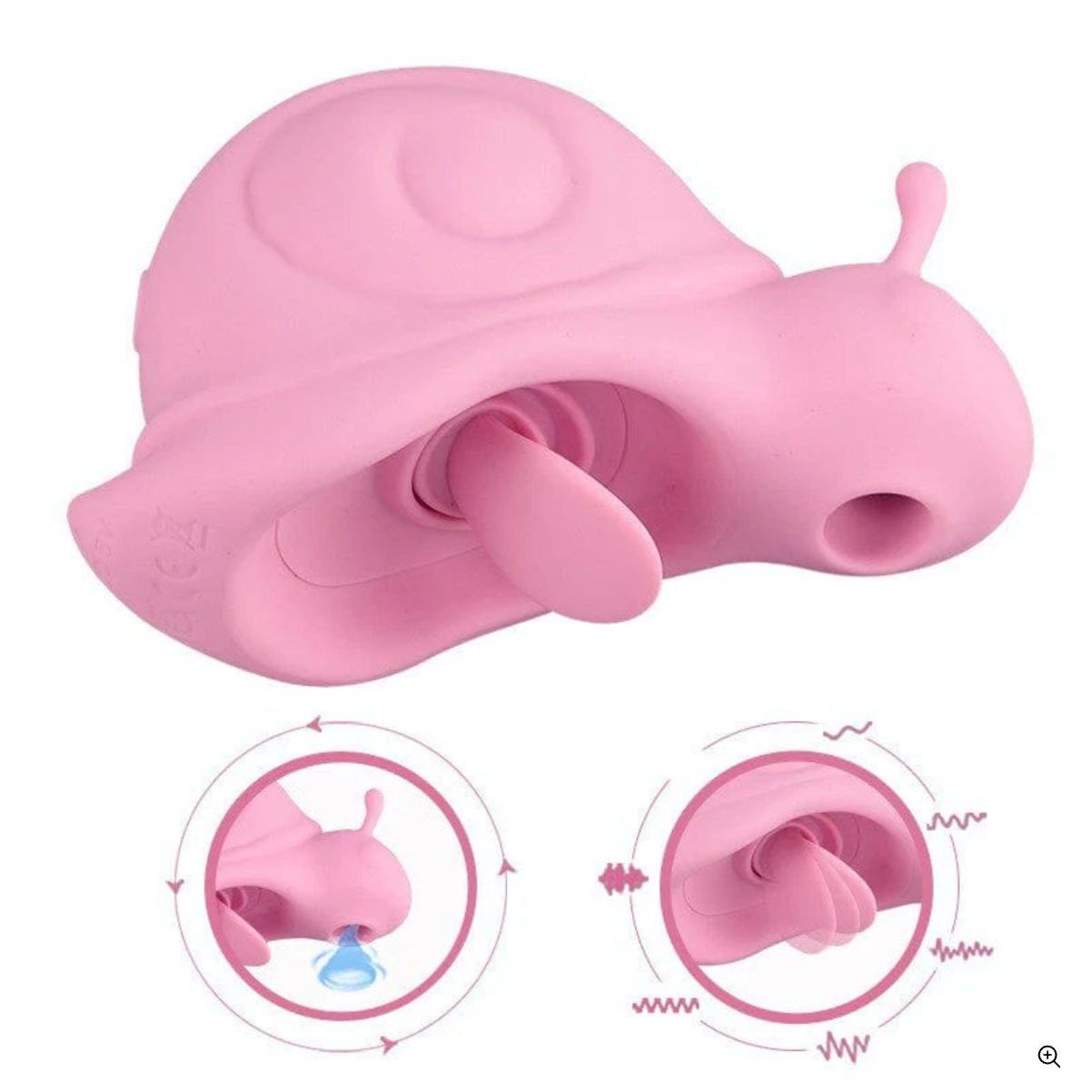 VibeMeUp® Drei in einem Schneckenlutscher mit Zungenlecken und Vibration
