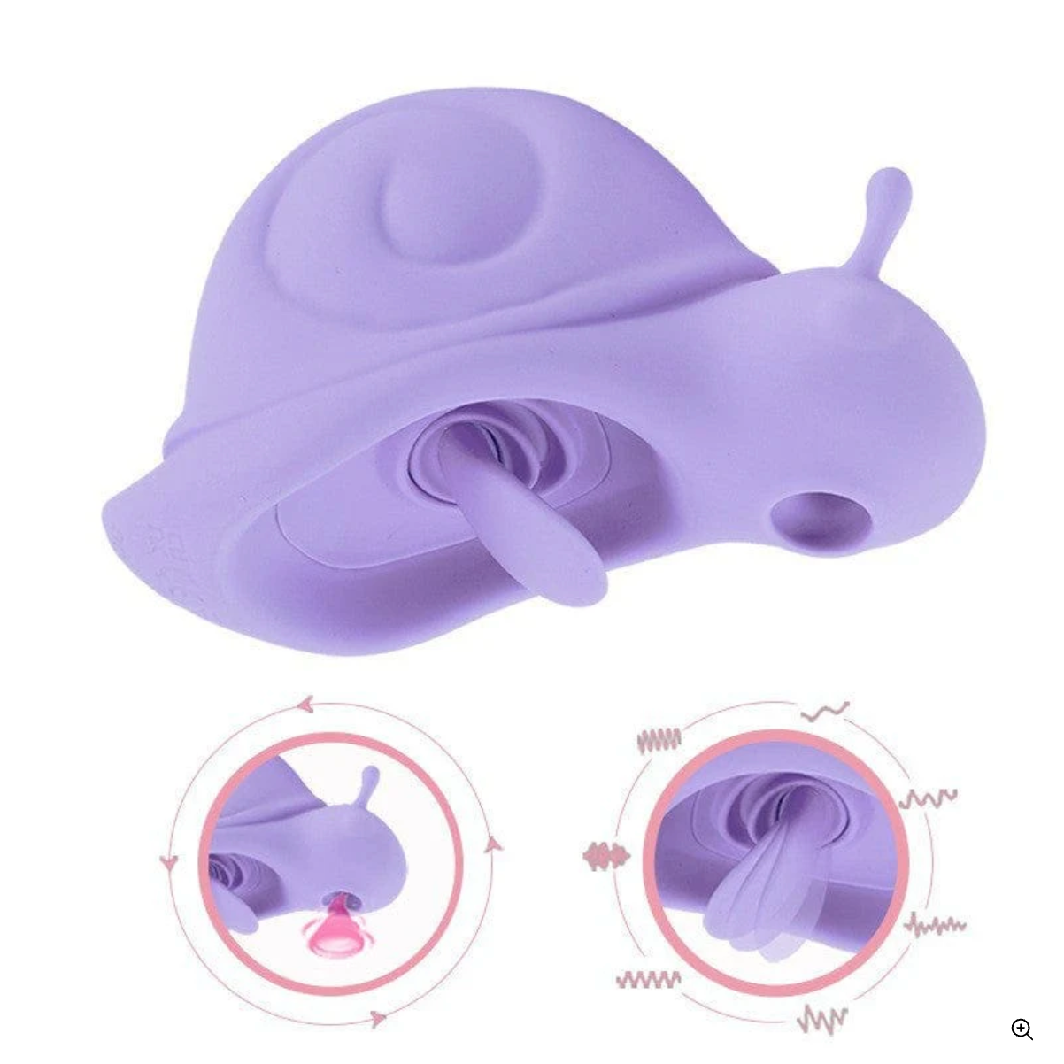 VibeMeUp® Drei in einem Schneckenlutscher mit Zungenlecken und Vibration
