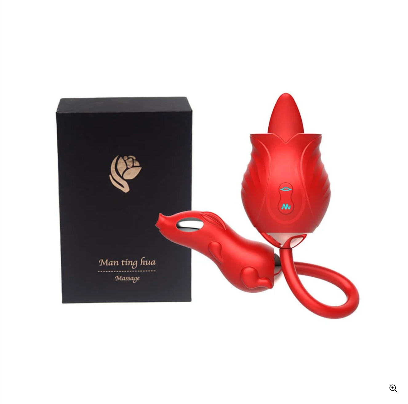 VibeMeUp® Rose Doppelkopf-Zungenleckvibration