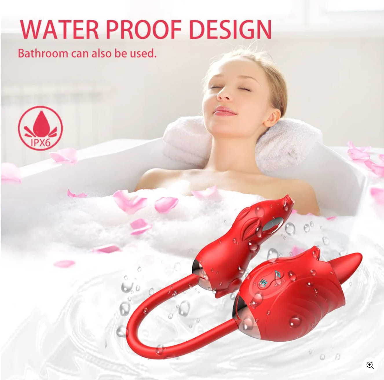 VibeMeUp® Rose Doppelkopf-Zungenleckvibration