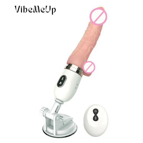 VibeMeUp® Kleine Dildomaschine mit Saugnapf, lebendiges Spielzeug mit Fernbedienung