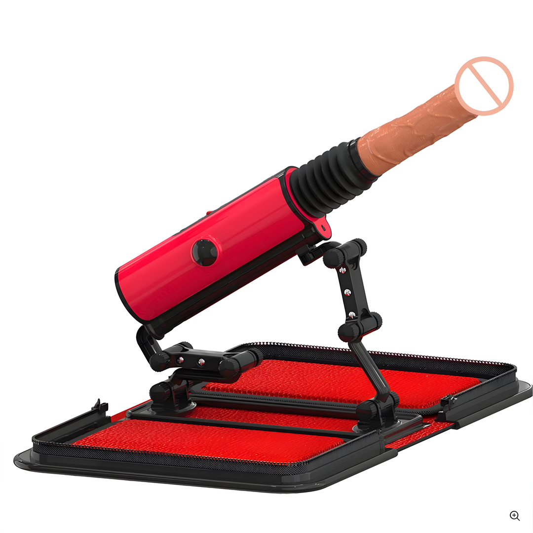 VibeMeUp® Ledertasche Sexmaschine Masturbation Pumppistole mit Dildos