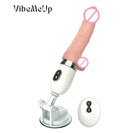 VibeMeUp® Kleine Dildomaschine mit Saugnapf, lebendiges Spielzeug mit Fernbedienung