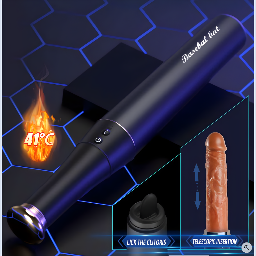 VibeMeUp® Baseball - Automatischer Teleskopdildo mit Zungenleck- und Heizfunktion